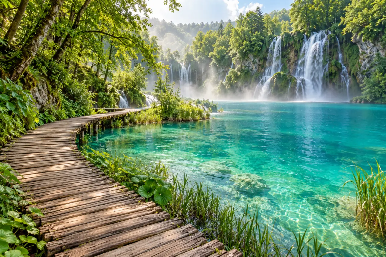 Meilleur endroit vacances Croatie pour la nature : les lacs et passerelles de Plitvice