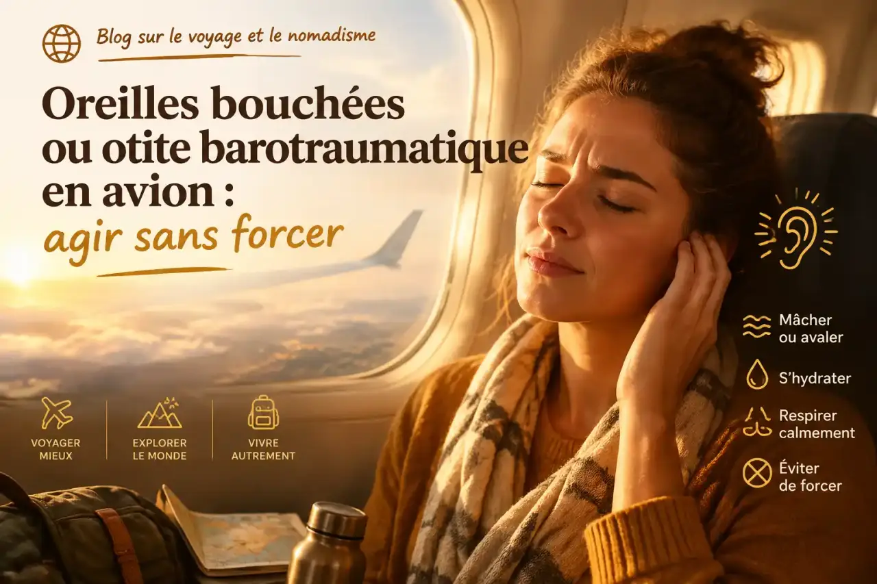 Oreilles bouchées ou otite barotraumatique en avion : agir sans forcer