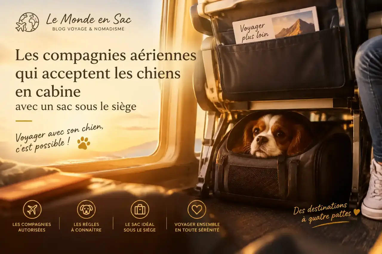 Les compagnies aériennes qui acceptent les chiens en cabine, avec un sac sous le siège