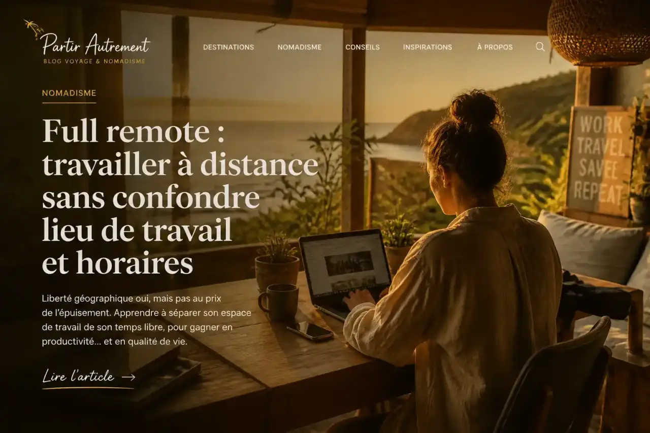 Full remote : travailler à distance sans confondre lieu de travail et horaires